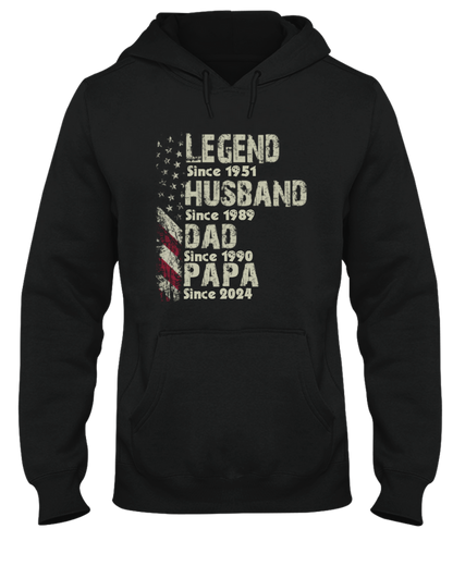 Legend Husband Dad Papa Since Father's Day Shirt