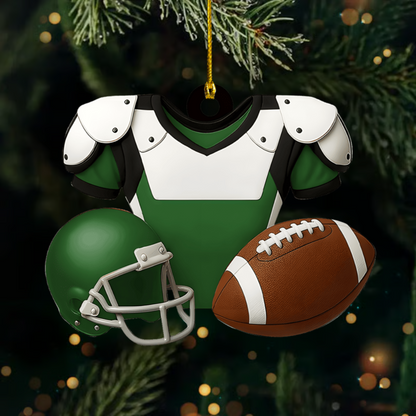 Personalized Football Jersey Ornament 2025 – Custom Name & Number Ornament, Christmas Gift for Football Player or Fan Ornament