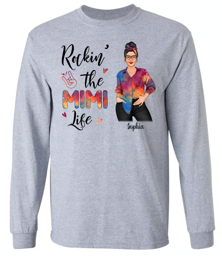 Personalized Rockin' Mom Grandma Life Sassy Girl