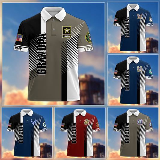 Premium US Veterans Polo Shirt, Gifts On Father's Day 3D Polo Shirt