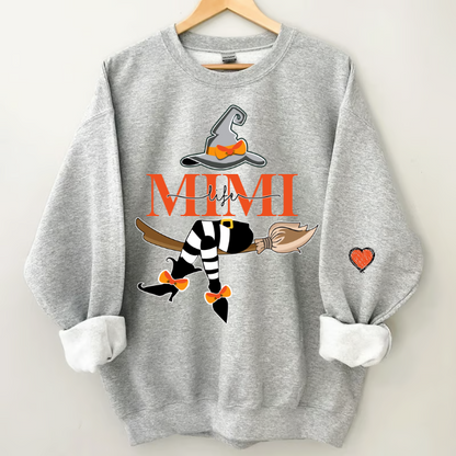 Grandma Life Witch Sweatshirt, Custom Grandma & Kids Halloween, Gift For Grandma Sweatshirt Sweatshirt