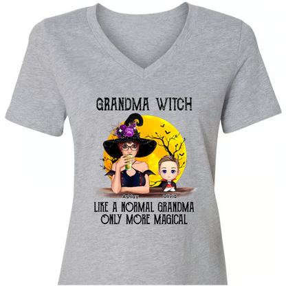 Grandma Witch Like A Normal Grandma Only More Magical, Custom Grandma & Kids Halloween TH