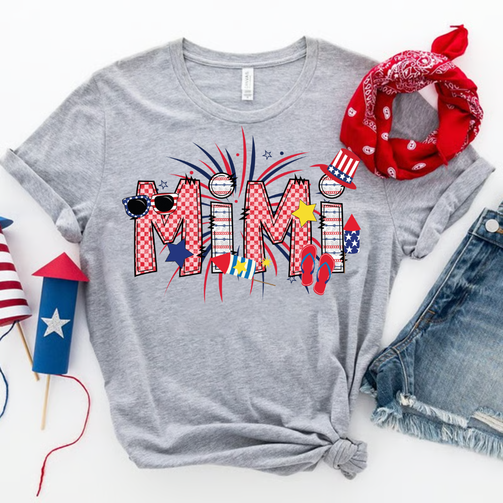 Patriotic 4th of July Mimi And Kids Firework CTH01