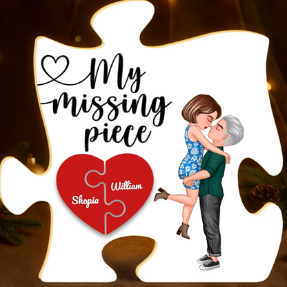 Couple My Missing Piece - Personalized Light Box - Heartwarming Gift For Couple Light Box