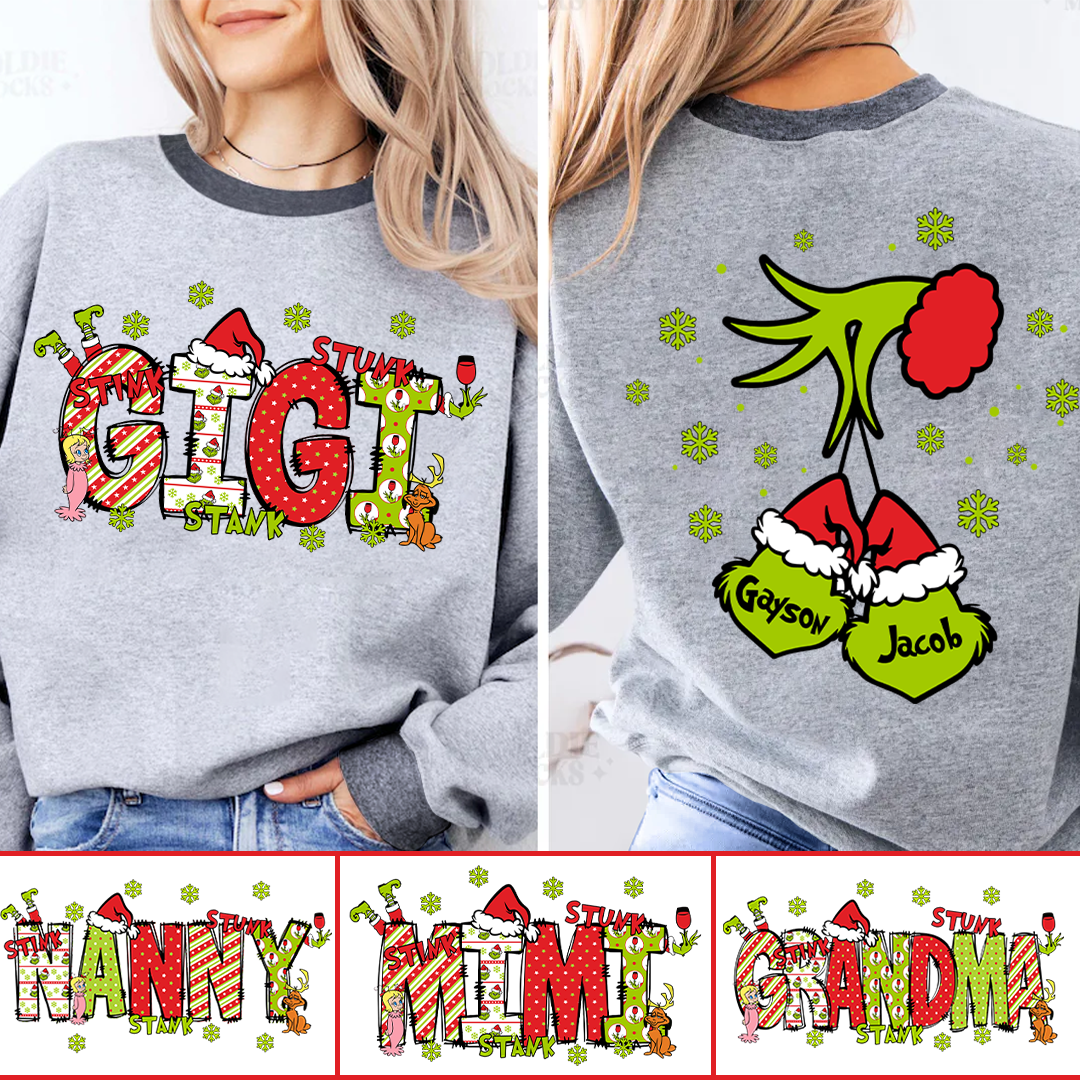 Personalized Grandma, Mom And Kids Names Christmas 2025