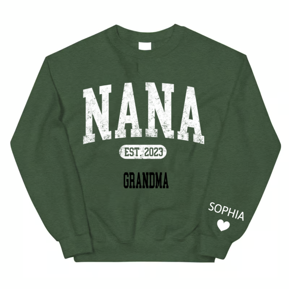 Custom Mimi Est Grandson And Granddaughter Sweatshirt