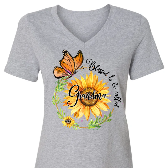 Blessed To Be Called Grandma Sunflower Butterfly