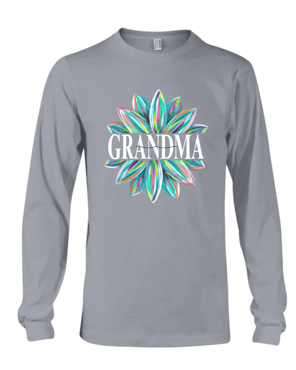 Custom Grandma Flower Color With Grandkids Mother's Day TH