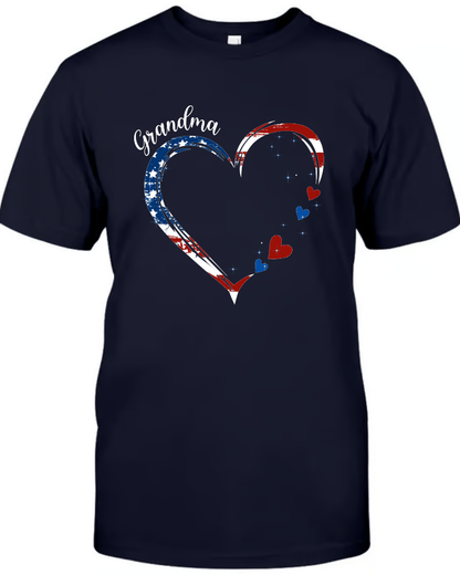 Mimi and Grandkids Flag American Hearts
