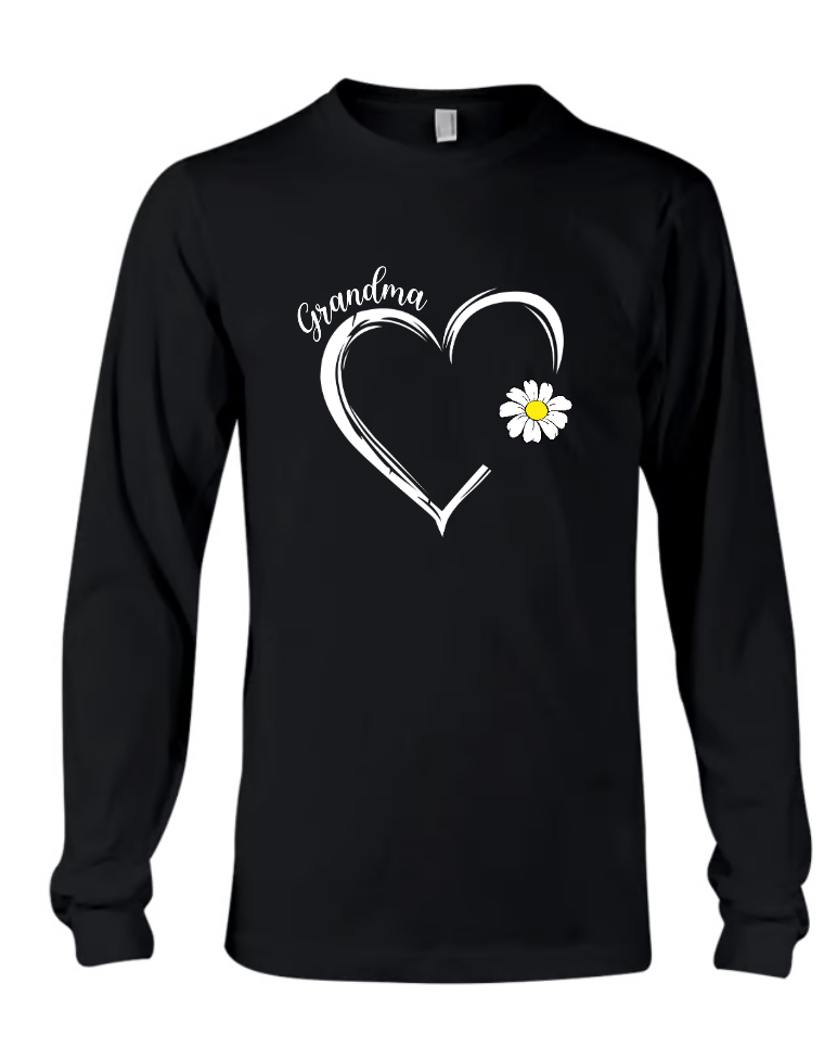 Grandma Daisy Heart Shirt, Custom Grandma With Kids, Mother's Day TH