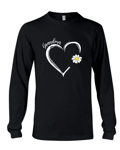 Grandma Daisy Heart Shirt, Custom Grandma With Kids, Mother's Day TH