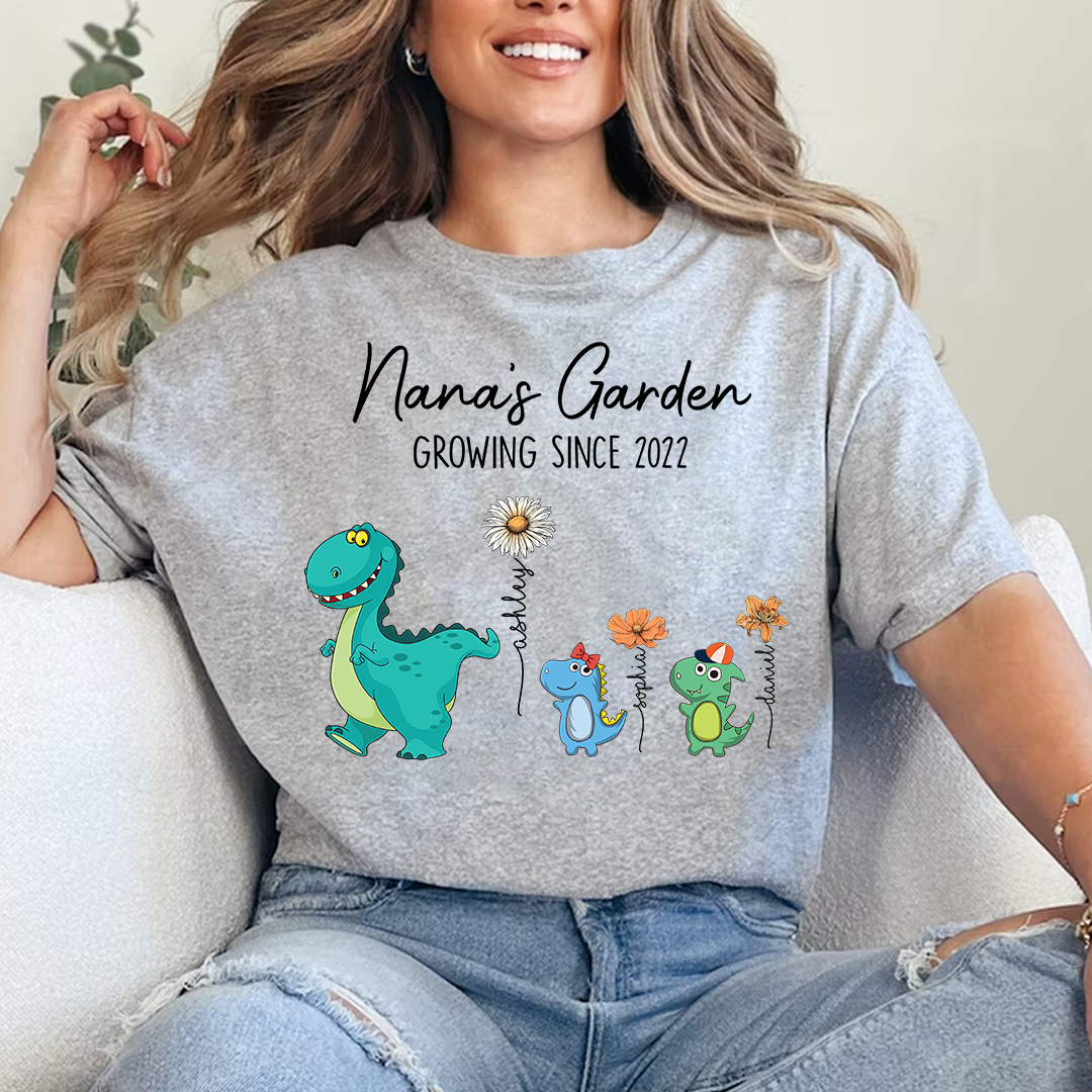 Nana's Garden Nana Saurus And Kids Custom