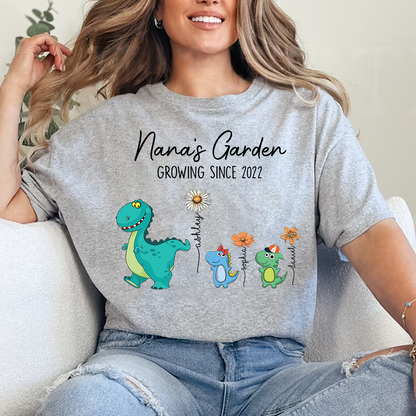 Nana's Garden Nana Saurus And Kids Custom