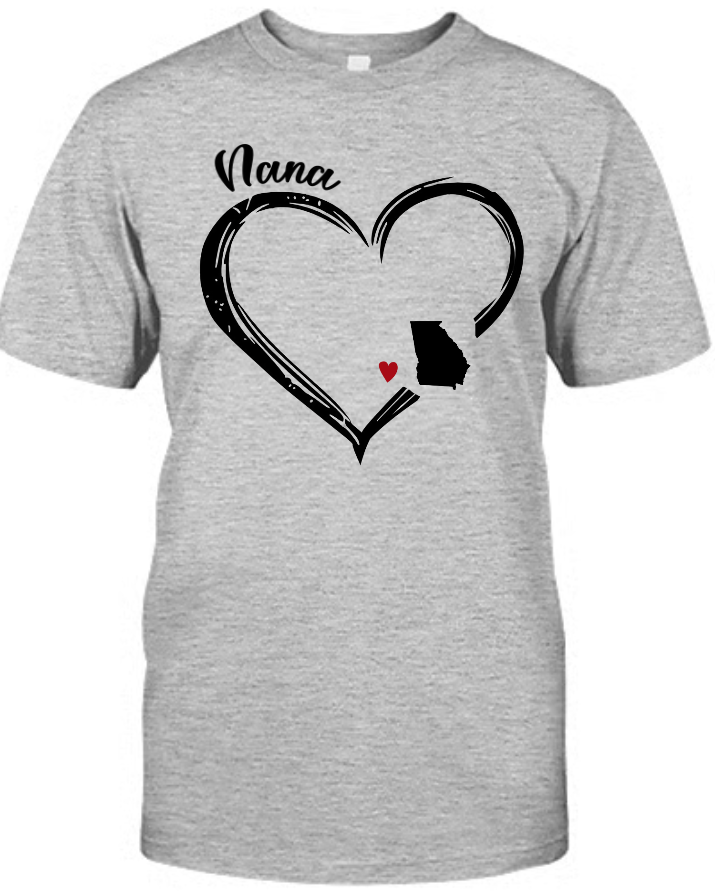 United States Map Nana And Kids Custom Name CTH01