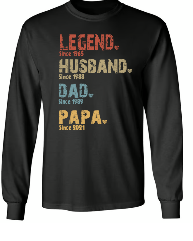 Legend Husband Dad Papa Since, Gift Father's Day