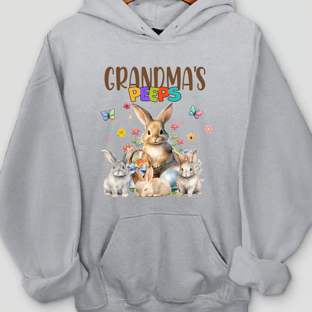 Personalized Easter Grandma's Peeps Shirt, Custom Nickname With Grandkids Shirt for Easter Day, Easter Bunny Grandma Shirt