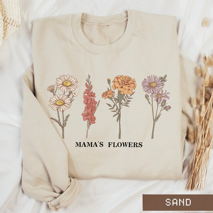 Custom Birth Month Sweatshirt Birth Flower Sweater, Birth Flower Shirt, Grandma's Garden, Personalized Sweatshirt