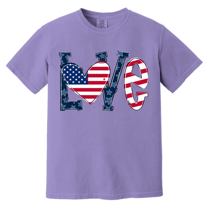 Personalized Love Grandma Life American Flag Longsleeve