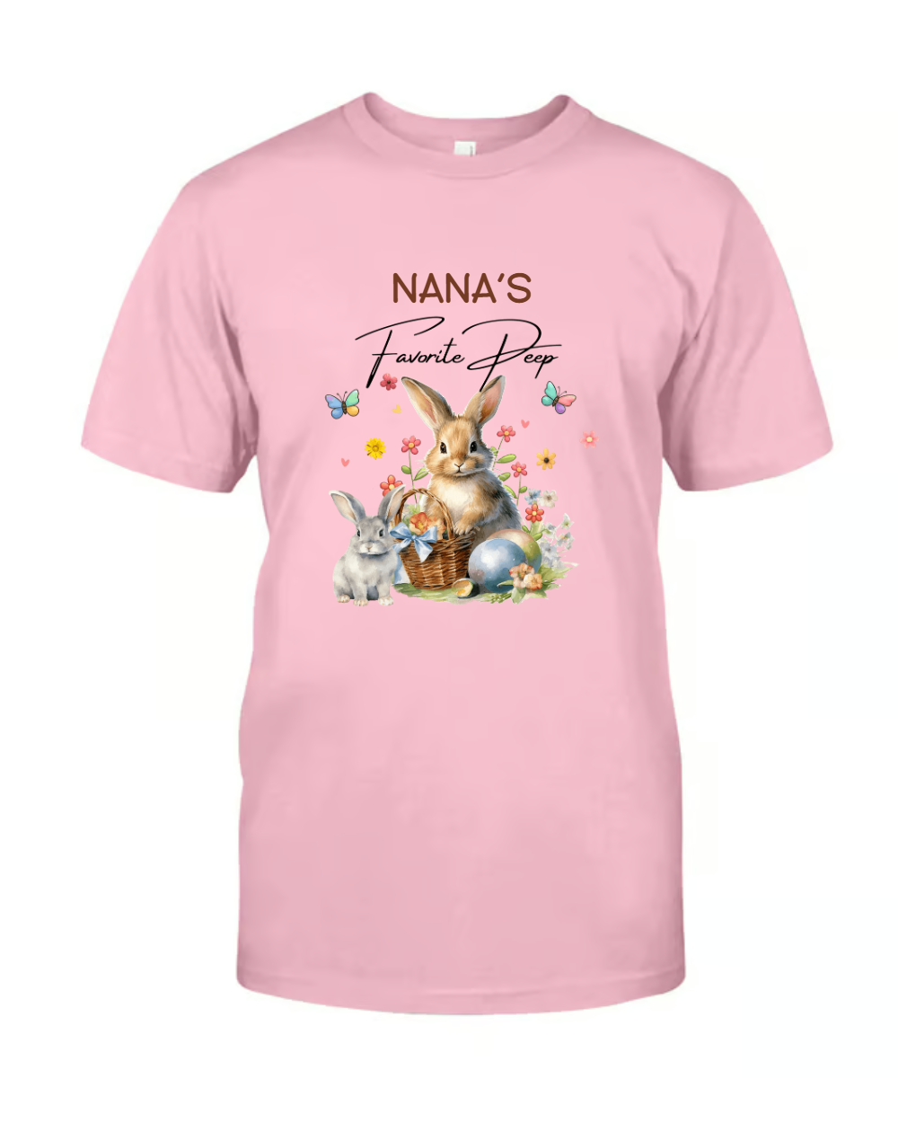 Comfort Colors Grandma's Easter Bunny - Personalized Pure Cotton Tee - A Special Gift for Grandma's Favorite