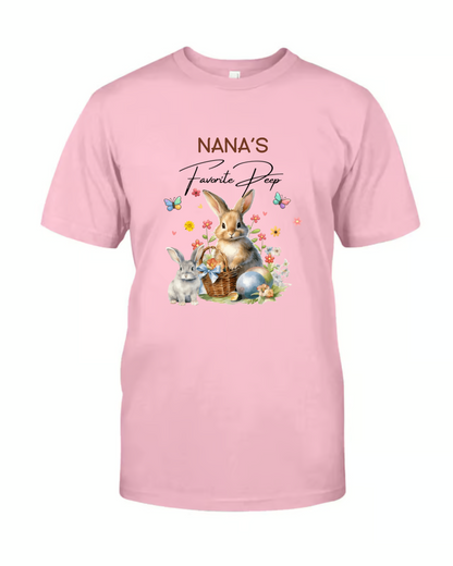 Comfort Colors Grandma's Easter Bunny - Personalized Pure Cotton Tee - A Special Gift for Grandma's Favorite