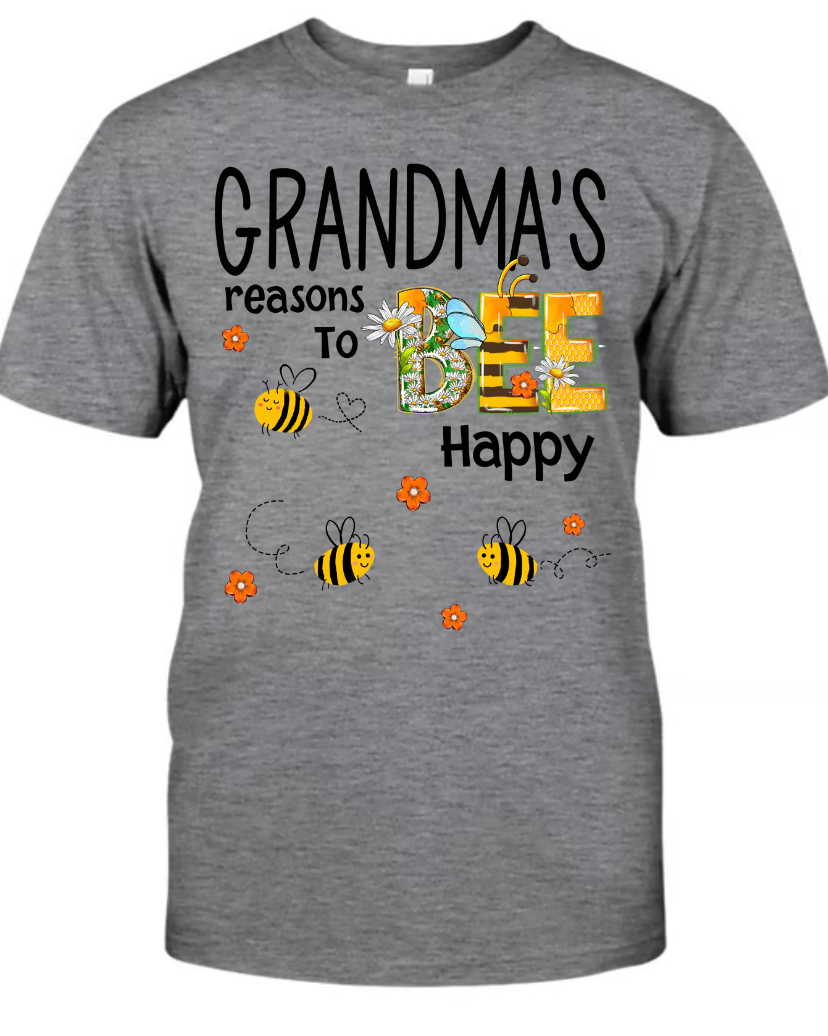 Personalized Grandma And Grandkids Daisy Honey Bee