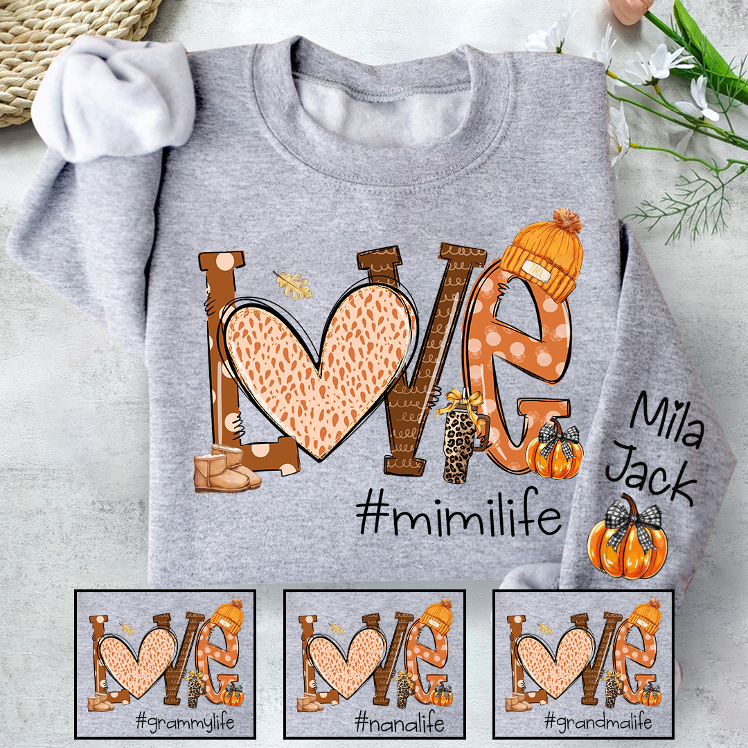 Love Mimi Life with Grandkids Autumn Season