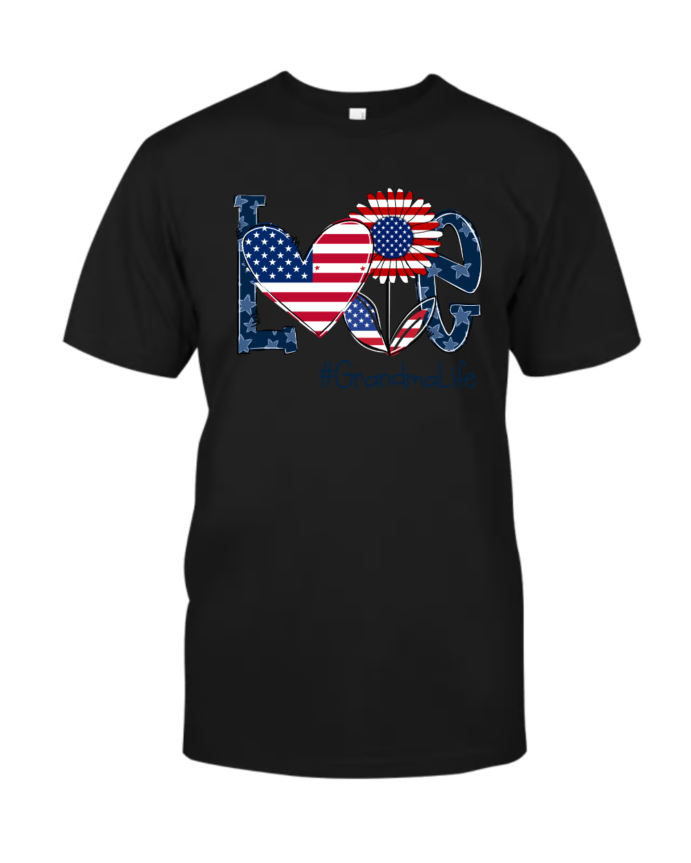 Love Grandma Life With Grandkids Heart Flag Sunflower