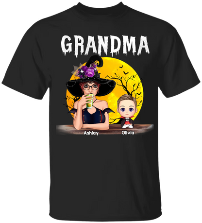 Personalized Halloween Grandma With Grandkids Copy