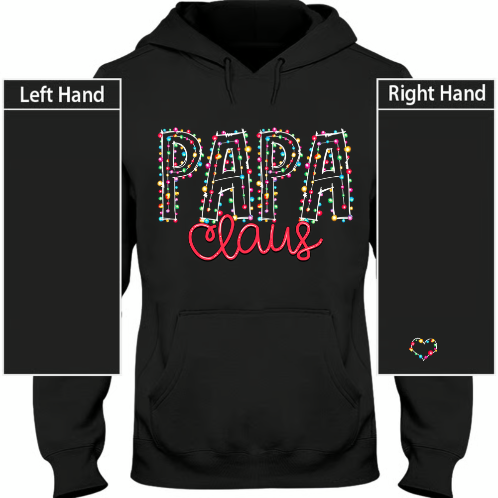 Papa Claus Christmas lights And kids Christmas Merry Hoodie  Hoodie