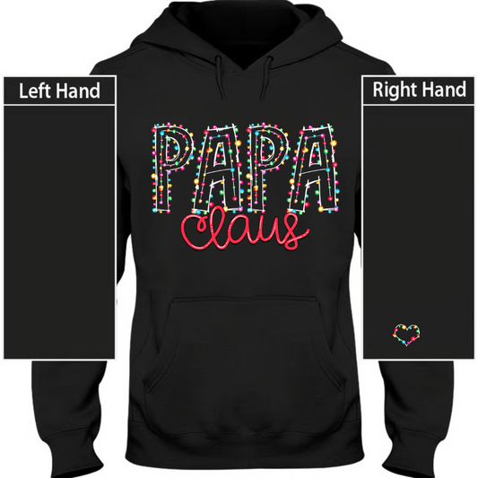 Papa Claus Christmas lights And kids Christmas Merry Hoodie  Hoodie