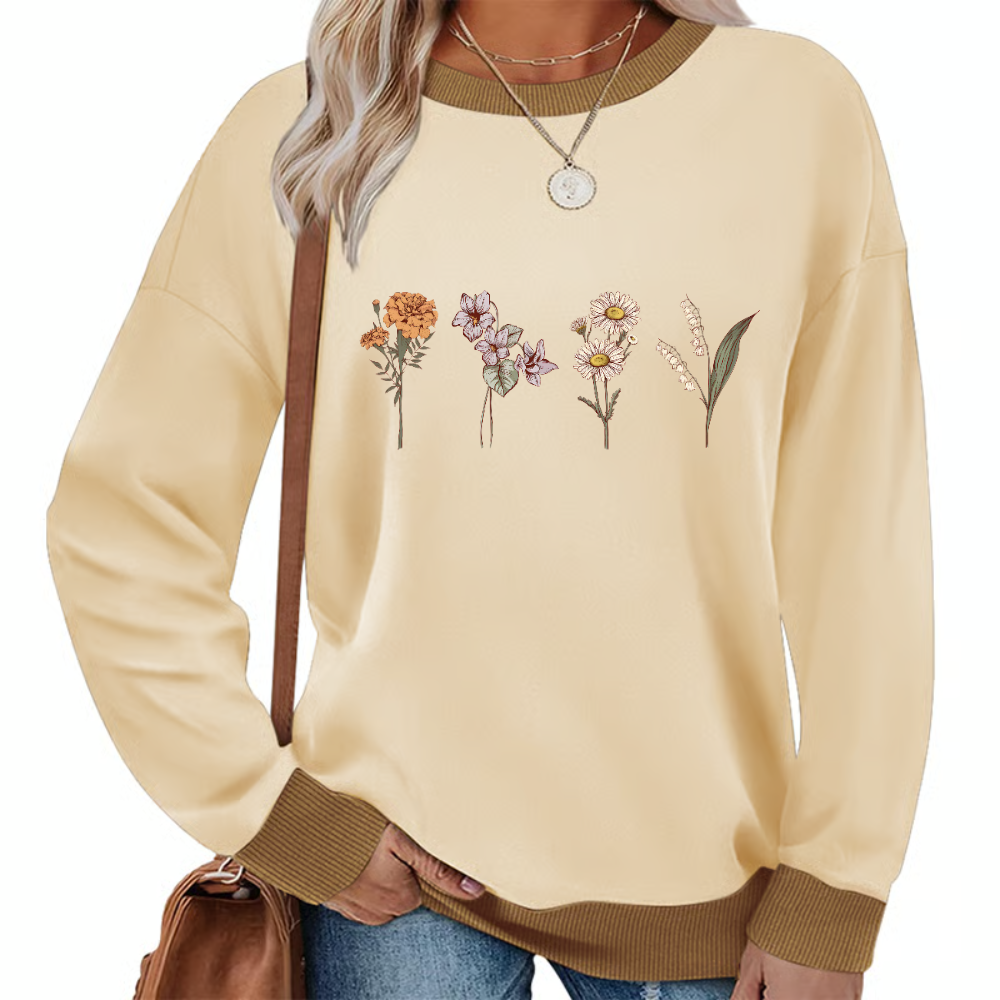 Custom Birth Month Sweatshirt Birth Flower Sweater, Birth Flower Shirt, Grandma's Garden, Personalized Mom Gift Grandma Mother's Day Gift Sweatshirt
