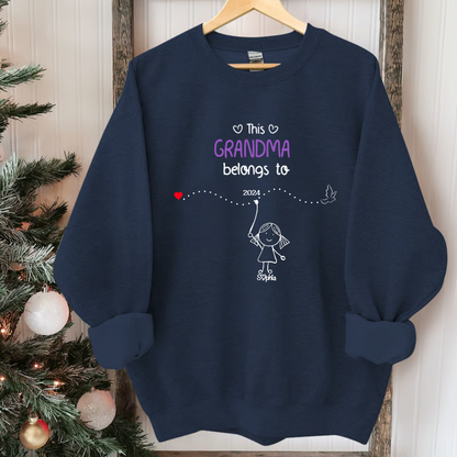 Personalized Grandma Shirt with Kids Names & Birth Years, Custom Family Timeline T-Shirt Gift