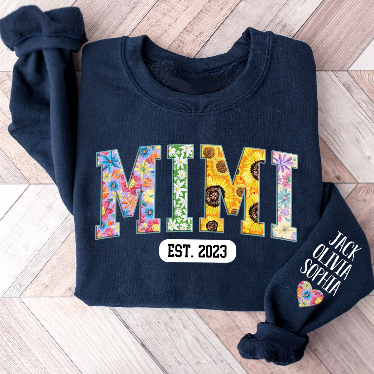 Personalized Mimi Est With Grandkids Trend 2024 Sweatshirt