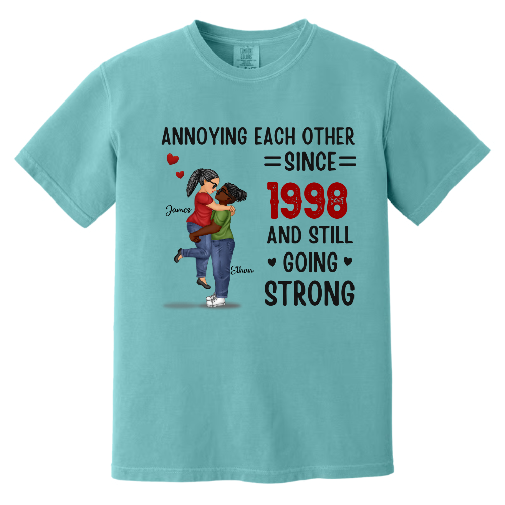Custom Unisex T-shirt, Comfort Color T-shirt, Classic Canvas- Personalized Anniversary Wedding Gifts For Husband And Wife