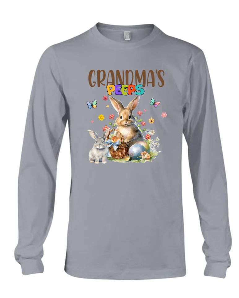Grandma's Peeps Bunny Easter, Custom Grandma And Kids, Easter Day Gift TH