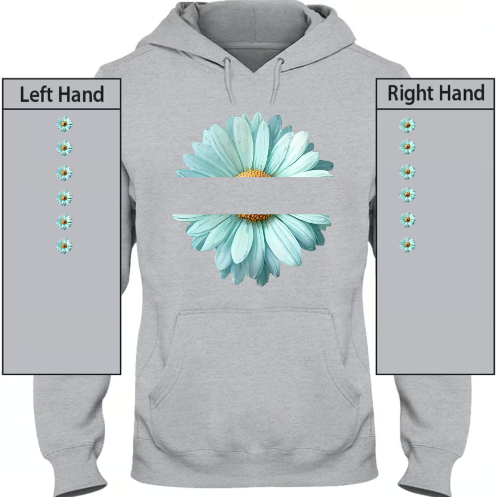 Grandma Flower Daisy Color And Grandkids Sweatshirt