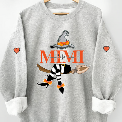 Grandma Life Witch Sweatshirt, Custom Grandma & Kids Halloween, Gift For Grandma Sweatshirt
