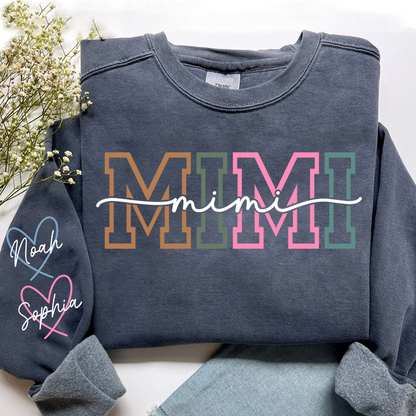 Personalized Grandma Name Sweatshirt, Gift for Grandma And Kids