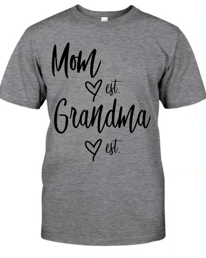 Personalized Mom Est Grandma Est CTH01