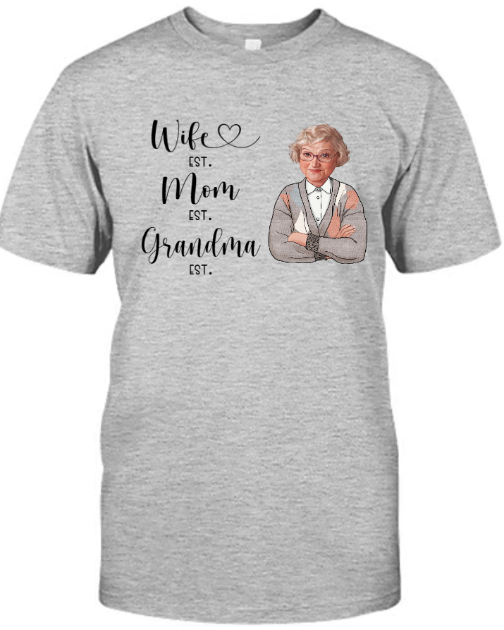 Wife Mom Grandma Est Year And Custom Photo CTH01