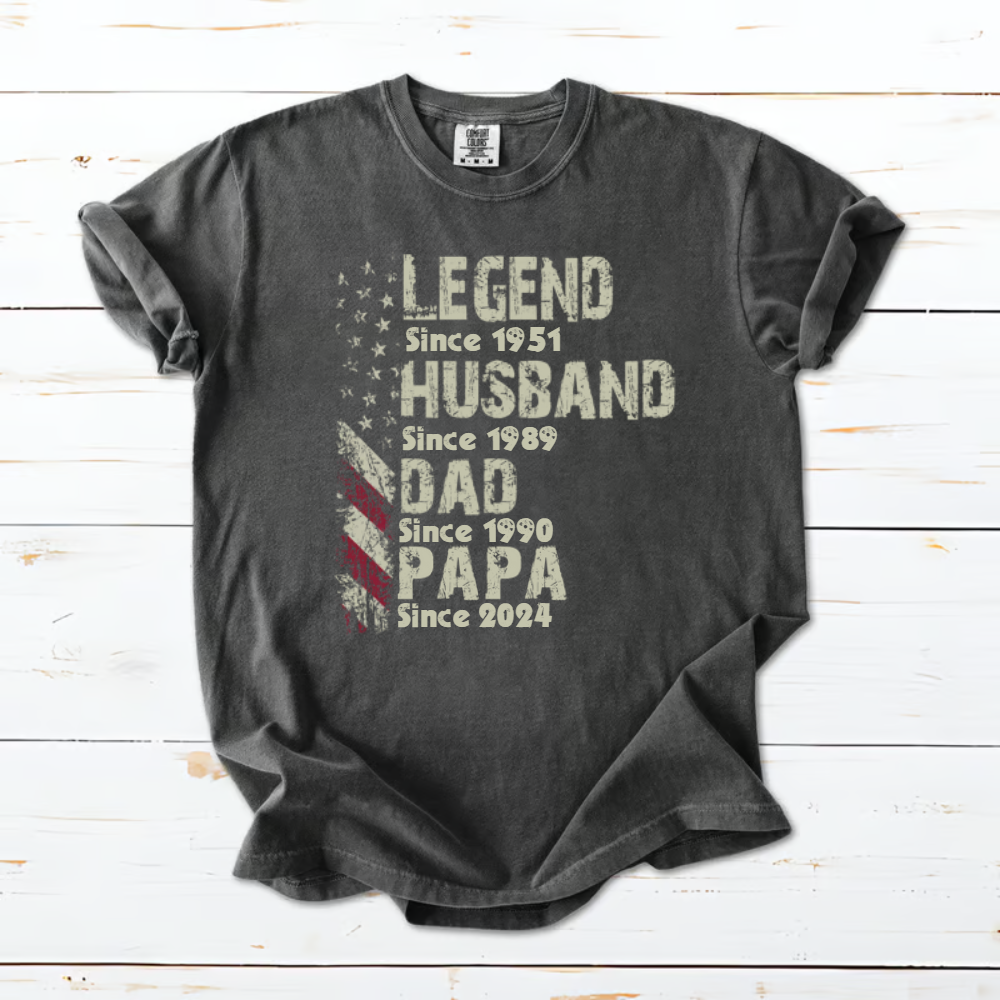 Legend Husband Dad Papa Since Father's Day Shirt