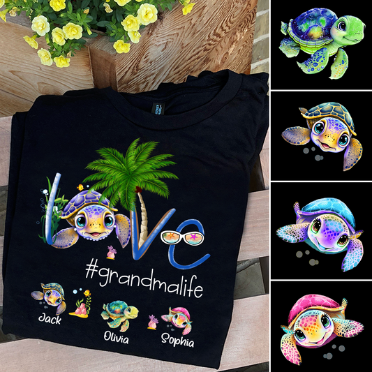 Personalized Love Grandma Turtle Cute Mother's Day