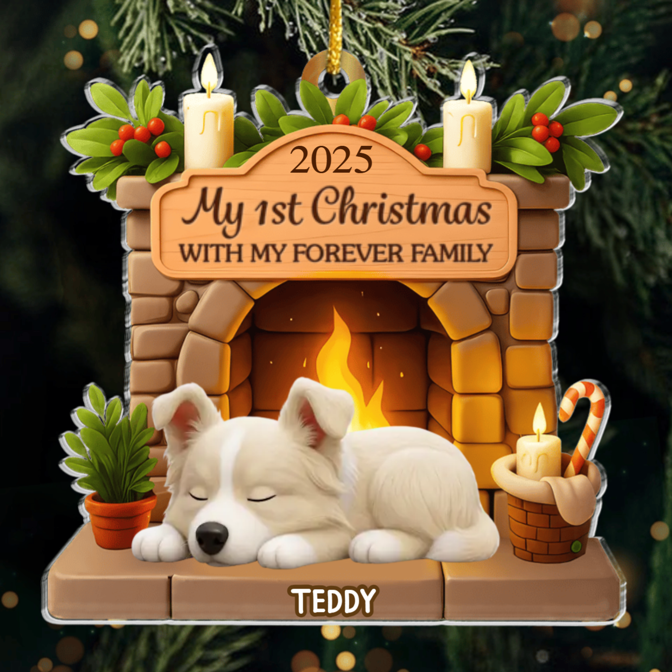 Custom Australian Shepherd Acrylic Ornament, Custom Pet Design, Unique Christmas Gift for Dog Moms, Dads & Animal Lovers Ornament