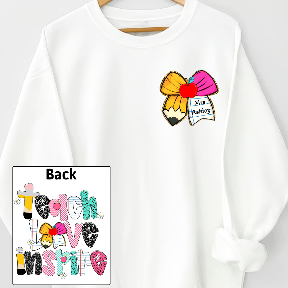 Personalized Pencil Teacher Back To School Teach Love Inspire
