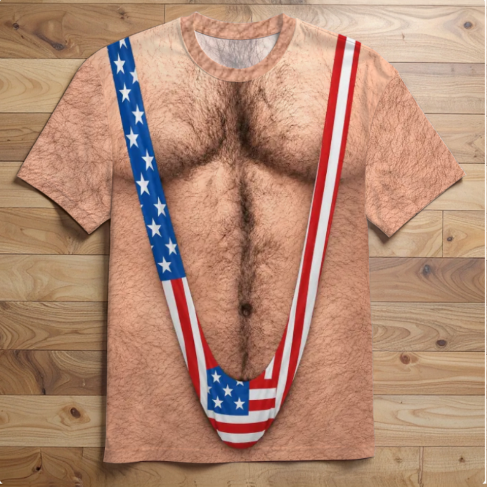 Custom T-shirt - Personalized Funny Gifts For Men - Red White And Ready To Party 3D T-Shirt