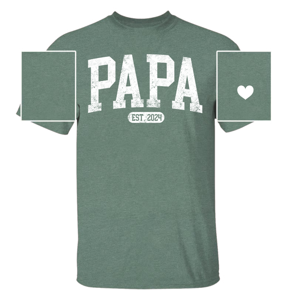 Personalized Papa Shirt With Est Year