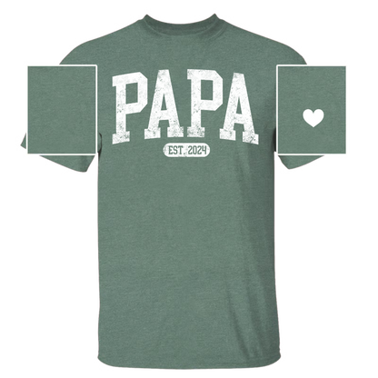 Personalized Papa Shirt With Est Year