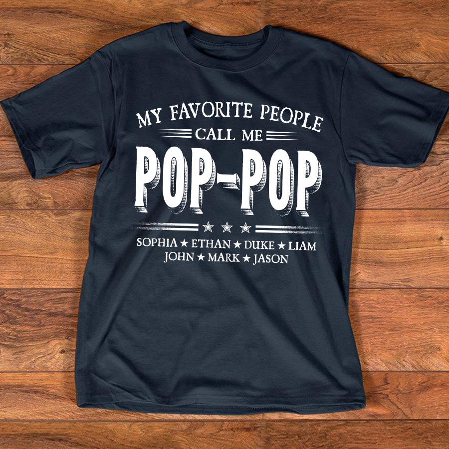 My Favorite People Call Me Poppop With Kids Father's Day Copy