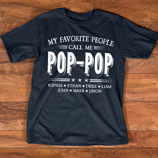 My Favorite People Call Me Poppop With Kids Father's Day Copy