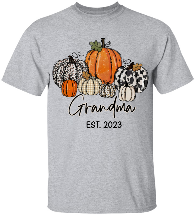 Pumpkin Grandma Est Year And Kids CTH01